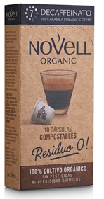 Cápsulas de café orgánico descafeinado, compatibles con Nespresso® y 100% COMPOSTABLES.