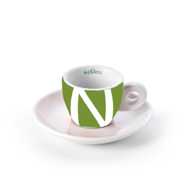 Taza y plato Novell Espresso Verde - Cafès Novell