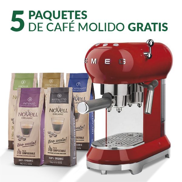 Pack Regalo: Cafetera Smeg Espresso + Cafés